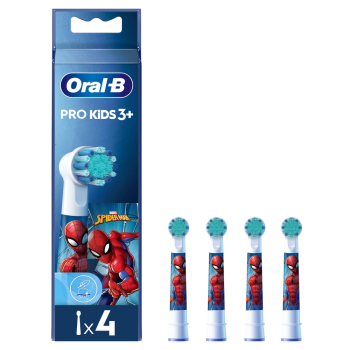 oral-b testine di ricambio power refill spiderman 4 pezzi