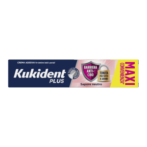 Kukident Plus Barriera Anti-Cibo Sapore Neutro - Formato Maxi Convenienza 57g