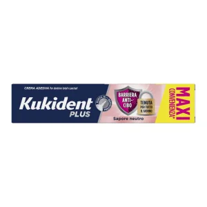 Kukident Plus Barriera Anti-Cibo Sapore Neutro - Formato Maxi Convenienza 57g