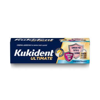 kukident ultimate barriera anti-cibo sapore fresco 40g