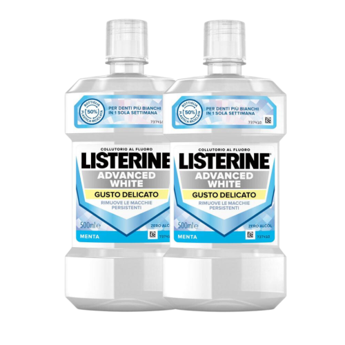 Listerine Collutorio Advanced White Confezione Doppia 2 X 500ml