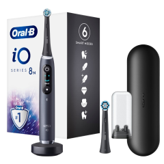 oral-b io serie 8 spazzolino elettrico black +2 testine