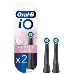 oral-b io testine di ricambio gentle care black 2 pezzi