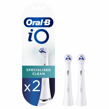 oral-b io testine di ricambio specialised clean bianche 2 pezzi