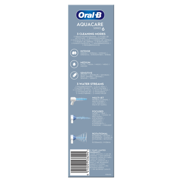 Oral-B Power Aquacare 6 - Idropulsore Dentale Con Tecnologia Oxyjet