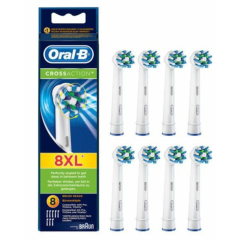 oral-b testine di ricambio power refill cross action 8 pezzi