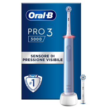 oral-b spazzolino elettrico pro 3 blu crossaction