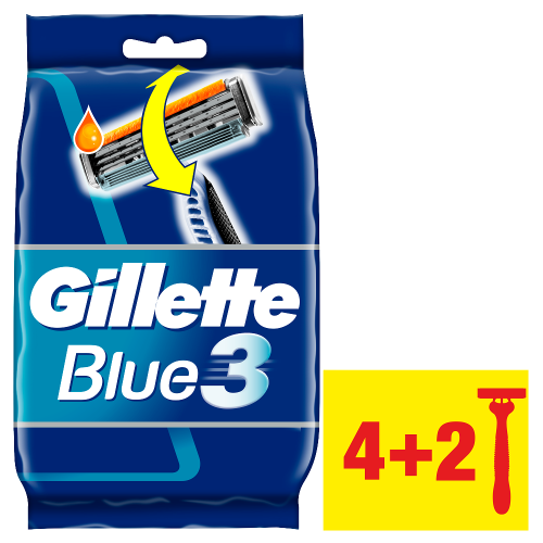 Gillette Blue 3 Lamette Usa & Getta 4 Pezzi