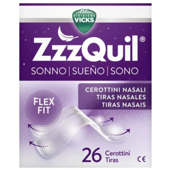 vicks zzzquil sonno cerottini nasali allevia la congestione nasale notturna 26 pezzi