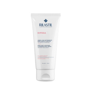 rilastil difesa crema viso detergente emolliente e lenitiva | pelle sensibile e reattiva | 100 ml
