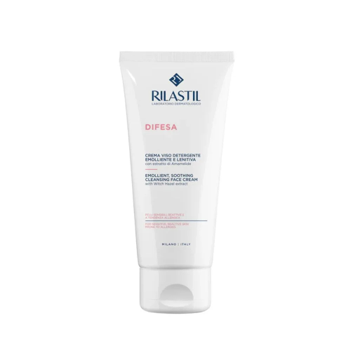Rilastil Difesa Crema Viso Detergente Emolliente E Lenitiva | Pelle Sensibile E Reattiva | 100 ml