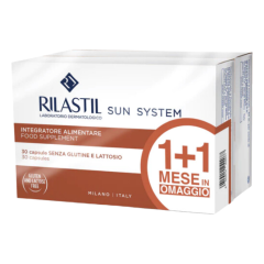 rilastil sun system integratore alimentare antiossidante solare confezione doppia 1+1 60 capsule