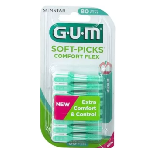 Gum Soft-Picks Comfort Flex Cool Mint Regular Medium Scovolini Interdentali 80 Pezzi