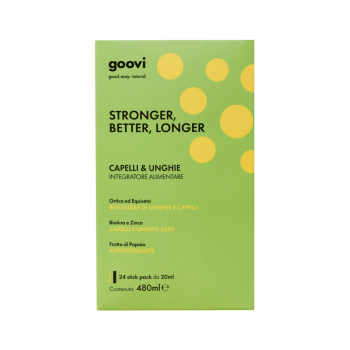 goovi stronger better longer integratore capelli & unghie 24 stick pack da 20ml