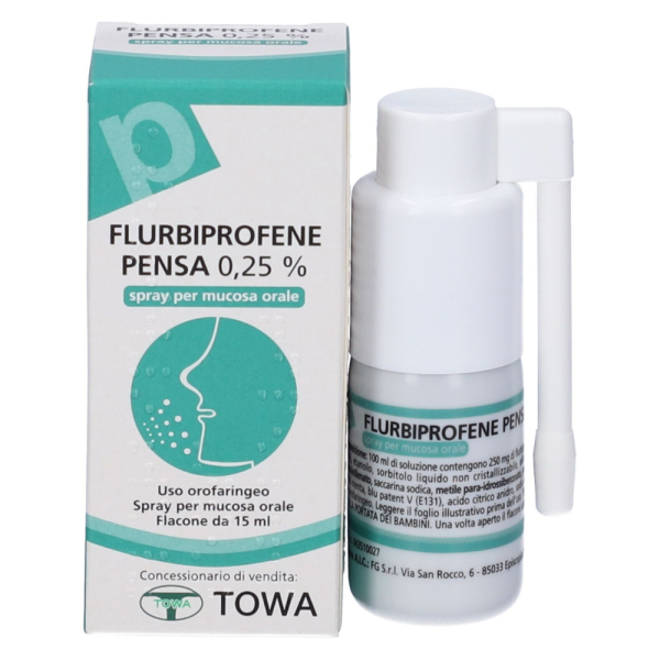 Flurbiprofene 0,25% Spray Per Mucosa Orale 15ml - Pensa