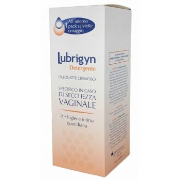 lubrigyn detergente intimo oleolatte cremoso secchezza vaginale 200ml + 15 salviette intime omaggio