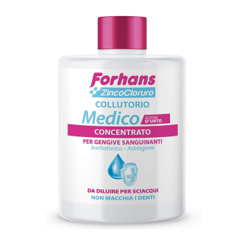 forhans medico concentrato collutorio con zinco cloruro azione d'urto 75ml