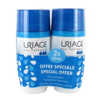 uriage - deodorante power 3 roll-on duo 2 x 50ml pacco doppio