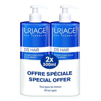 uriage - ds hair shampoo delicato promo bipack 2 x 500ml 