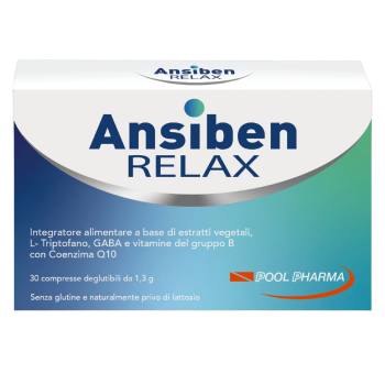 ansiben relax 30 compresse – integratore per rilassamento e benessere mentale