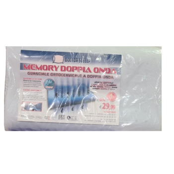 doctor sleeep memory guanciale ortocervicale a doppia onda 1 cuscino