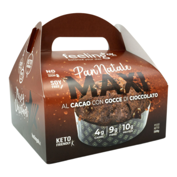 feeling ok pan natale maxi al cacao con gocce di cioccolato 500g