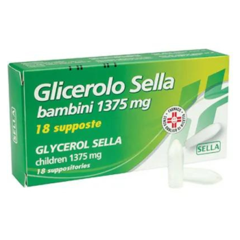 glicerolo bambini 18 supposte 1375mg - sella