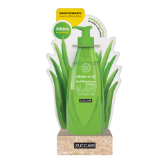 zuccari aloevera2 gel primitivo d'aloe lenitivo maxi formato con dispenser 300ml