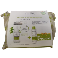 aderma biology ad routine idratazione - hyalu siero 3 in 1 30ml + acqua micellare 100ml omaggio