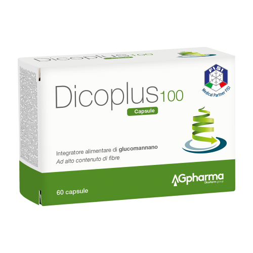 Dicoplus 100 Integratore Di Glucomannano Ad Alto Contenuto Di Fibre 60 Capsule