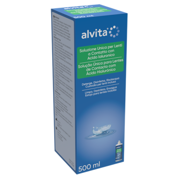 alvita soluzione unica per lenti a contatto con acido ialuronico 500ml