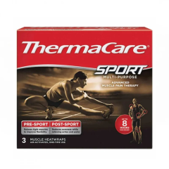 thermacare sport cerotti autoriscaldanti per dolori muscolari 3 pezzi