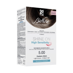 bionike shine on high sensitivity plus - tintura capelli colore n.5.00 castano chiaro