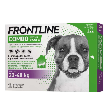 frontline combo spot on per cani grandi da 20-40kg 3 pipette 2,68ml
