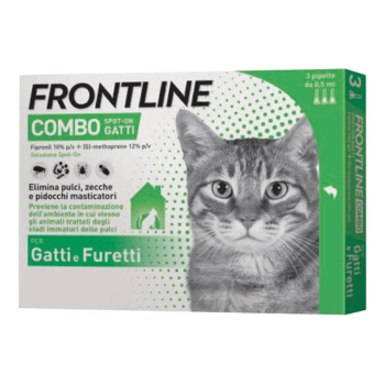 frontline combo spot on per gatti e furetti 3 pipette da 0,5ml