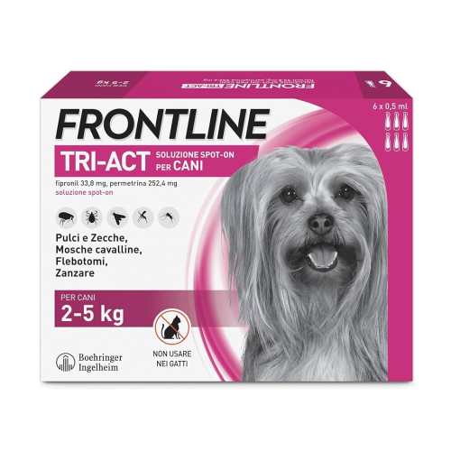 Frontline Tri-Act Per Cani Da 2-5kg 6 Pipette 0,5ml