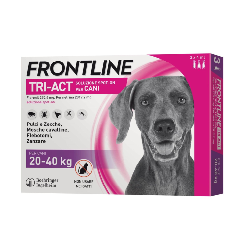 Frontline Tri-Act Per Cani Da 20-40kg 3 Pipette 4ml