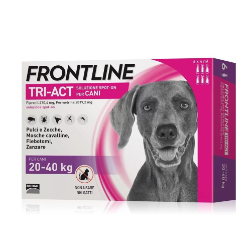 Frontline Tri-Act Per Cani Da 20-40kg 6 Pipette 4ml