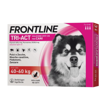 frontline tri-act per cani da 40-60kg 3 pipette 6ml