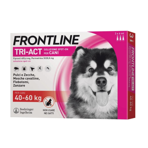 Frontline Tri-Act Per Cani Da 40-60kg 3 Pipette 6ml