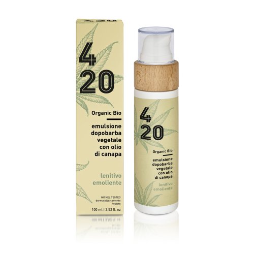 420 Canapa - Emulsione Dopobarba Vegetale Bio All'olio Di Canapa Lenitivo Ed Emolliente 100ml