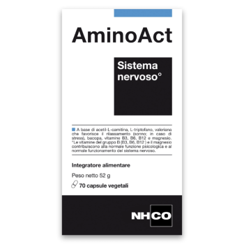 nhco - aminoact integratore per sistema nervoso 70 capsule vegetali greencaps