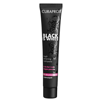 curaprox black is white dentifricio carbone attivo 90ml