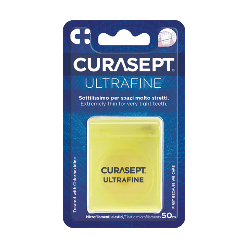 Curasept Flossline Floss Filo Interdentale Ultrafine Non Cerato Clorexidina 50mt