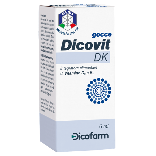 Dicovit DK Integratore di Vitamina D3 400 UI e K1 Gocce 6ml