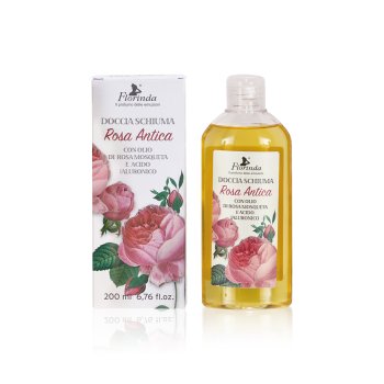 florinda - rosa antica doccia schiuma con olio di rosa mosqueta e acido ialuronico 200ml