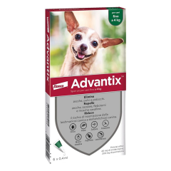 advantix spot on antiparassitario 6 pipette 0,4ml per cani 0-4kg