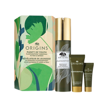 estee lauder origins - plantscription set plenty of youth - essenziali per tonificare e rinnovare cofanetto 3 pezzi