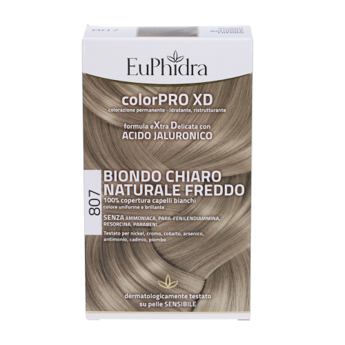 EuPhidra Color Pro Xd - Colorazione Permanente N.807 Biondo Chiaro Naturale Freddo