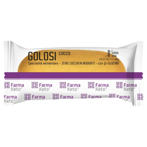 Farma Keto+ Golosi al Cocco | Snack Keto Proteico Low-Carb | 35 g